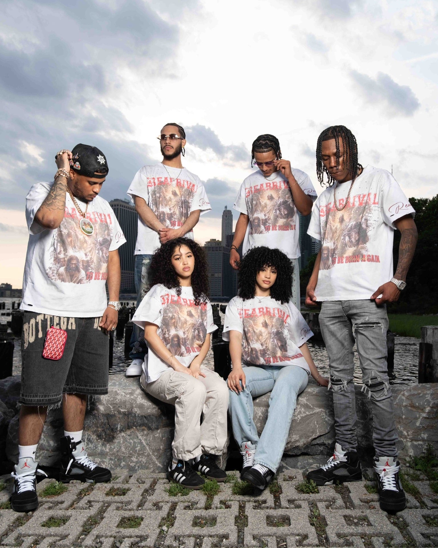 White "Risen Stone" Tee